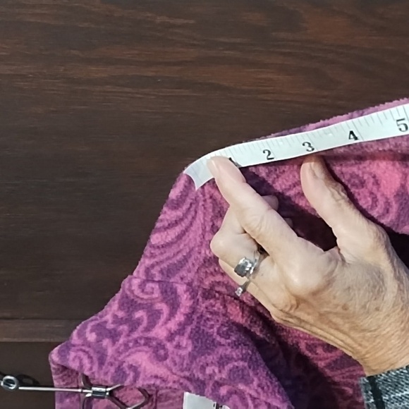 Dopamine Pink Purple Fuschia Paisley Full Zip  Fleece Jacket Womens XL Colorful - Picture 6 of 7